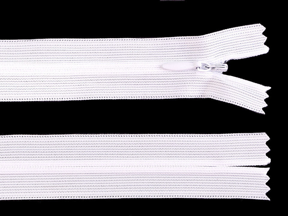 Špirálový zips skrytý No 3 dĺžka 40 cm dederon