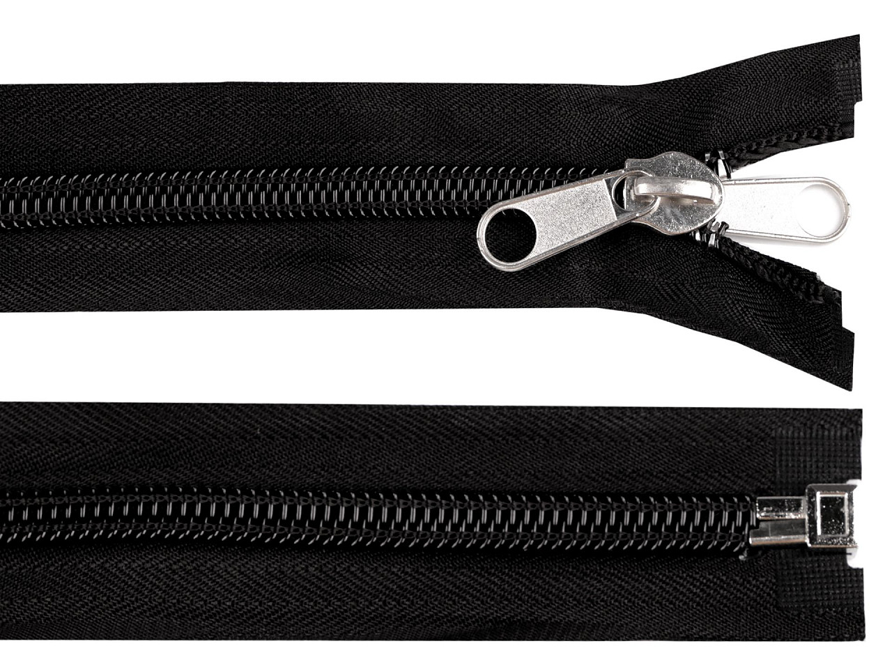 Zips stanový špirálový No 10 s obojstranným jazdcom dĺžka 280 cm