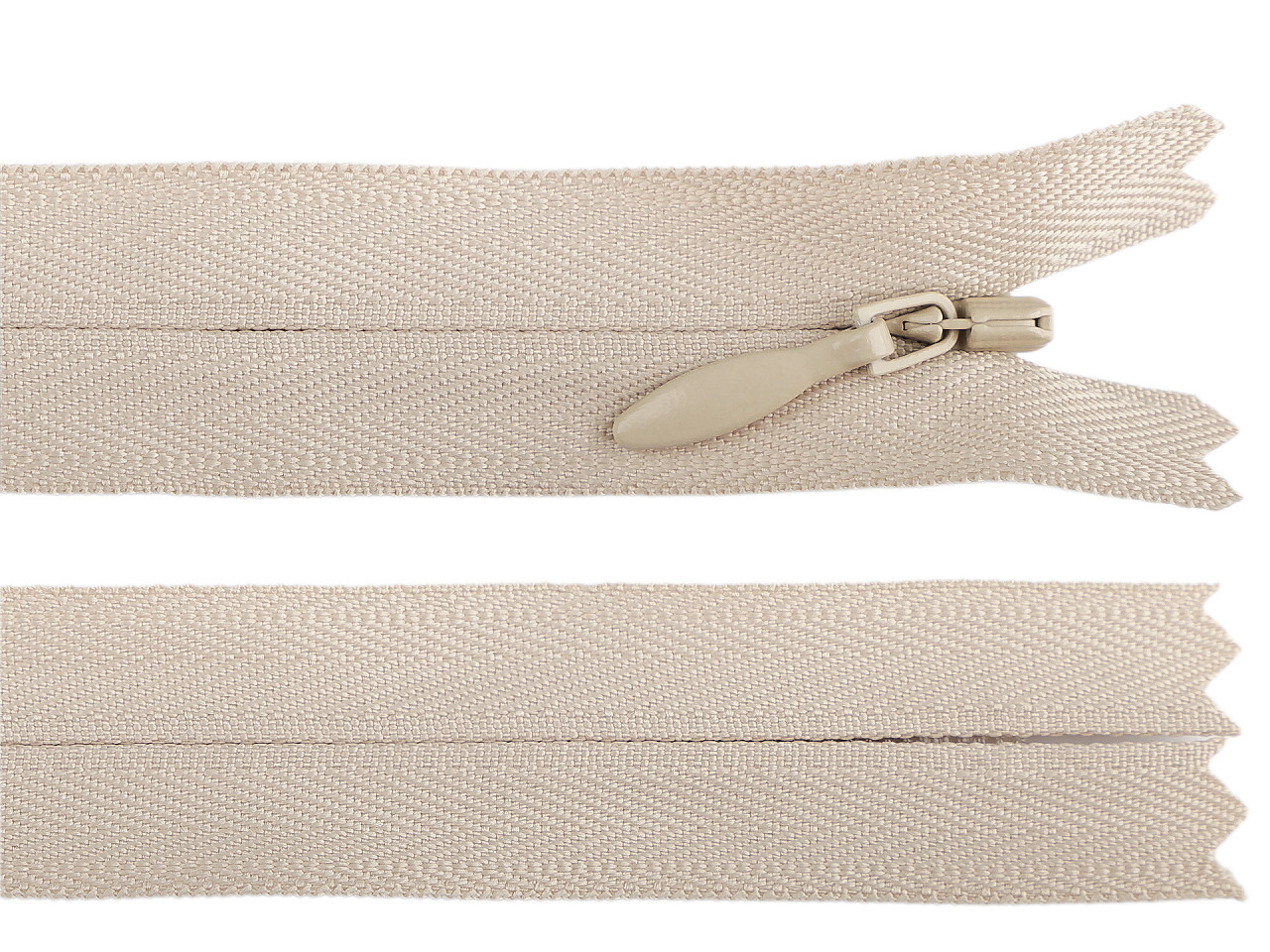 Spirálový zip skrytý YKK No 4 délka 50 cm, střední, 068 fialová lila