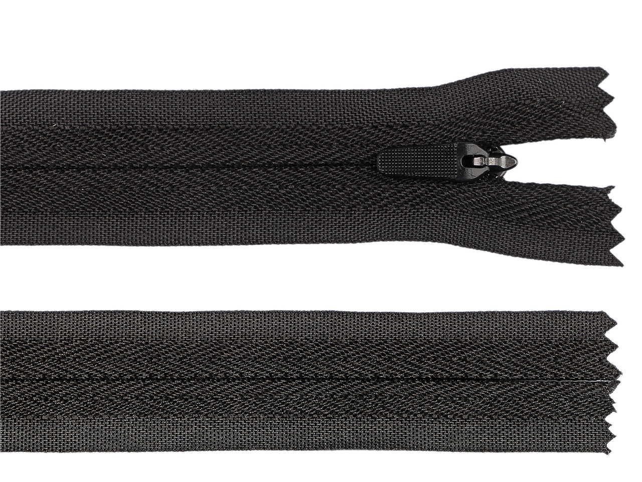 Špirálový zips skrytý No 3 dĺžka 25 cm na outdoorové odevy a doplnky, semi-autolock