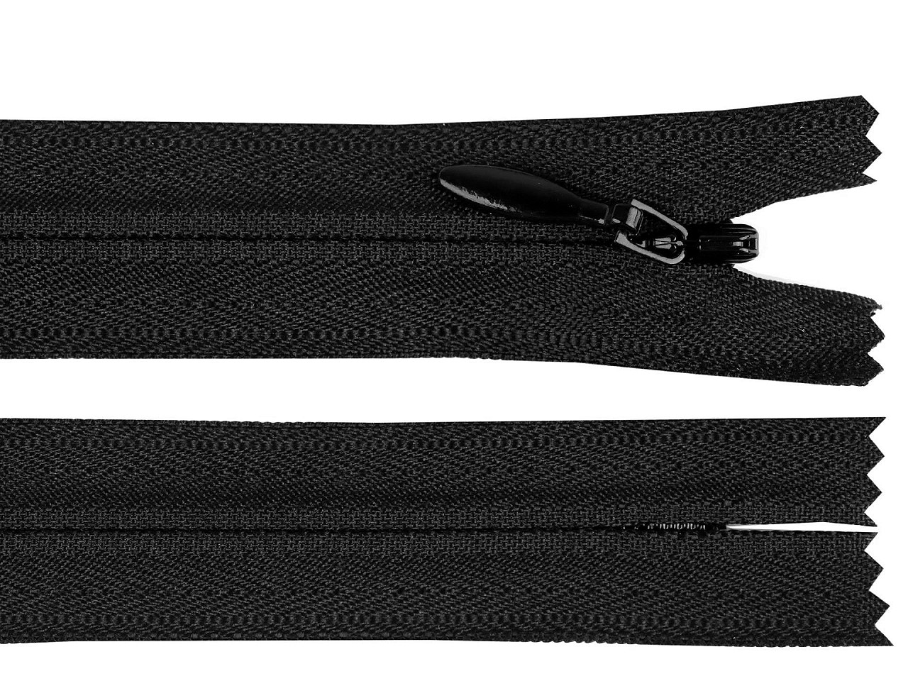 Špirálový zips skrytý YKK No 4 dĺžka 65 cm