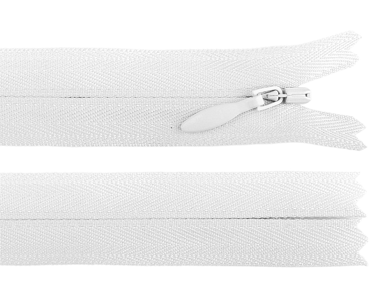 Spirálový zip skrytý YKK No 4 délka 25 cm, střední, 572 béžová světlá