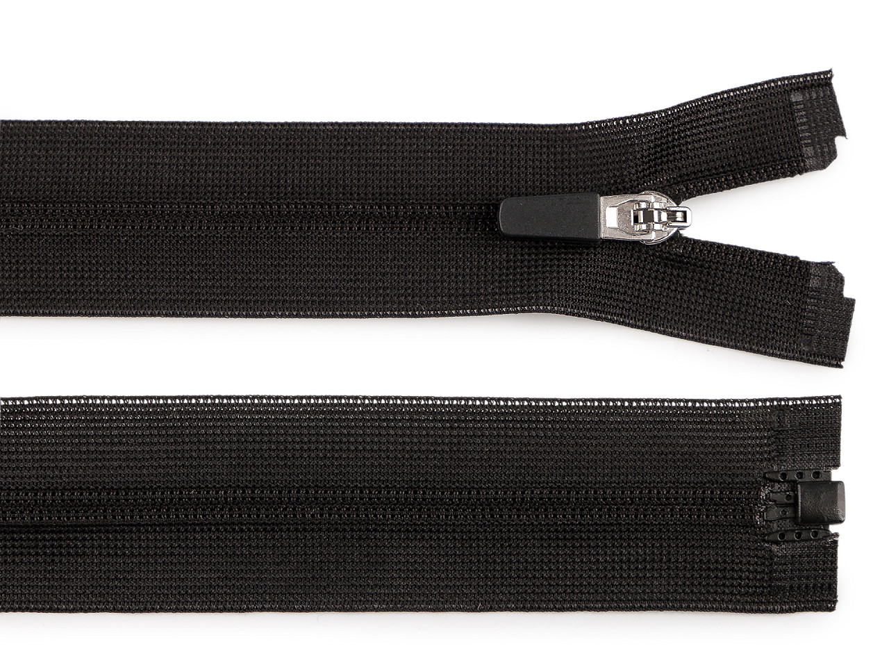 Spirálový zip skrytý dělitelný No 3 délka 45 cm, střední, 322 černá