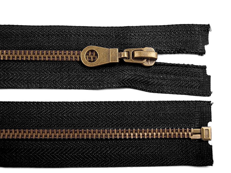 Staromosadzný zips No 5 dĺžka 60 cm bundový