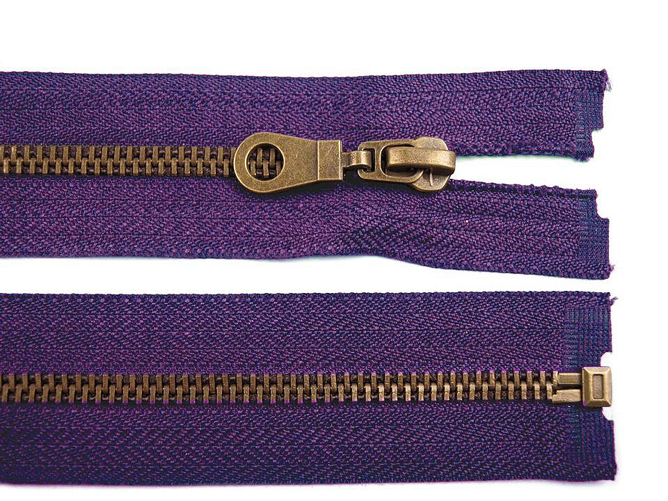 Staromosadzný zips No 5 dĺžka 65 cm bundový