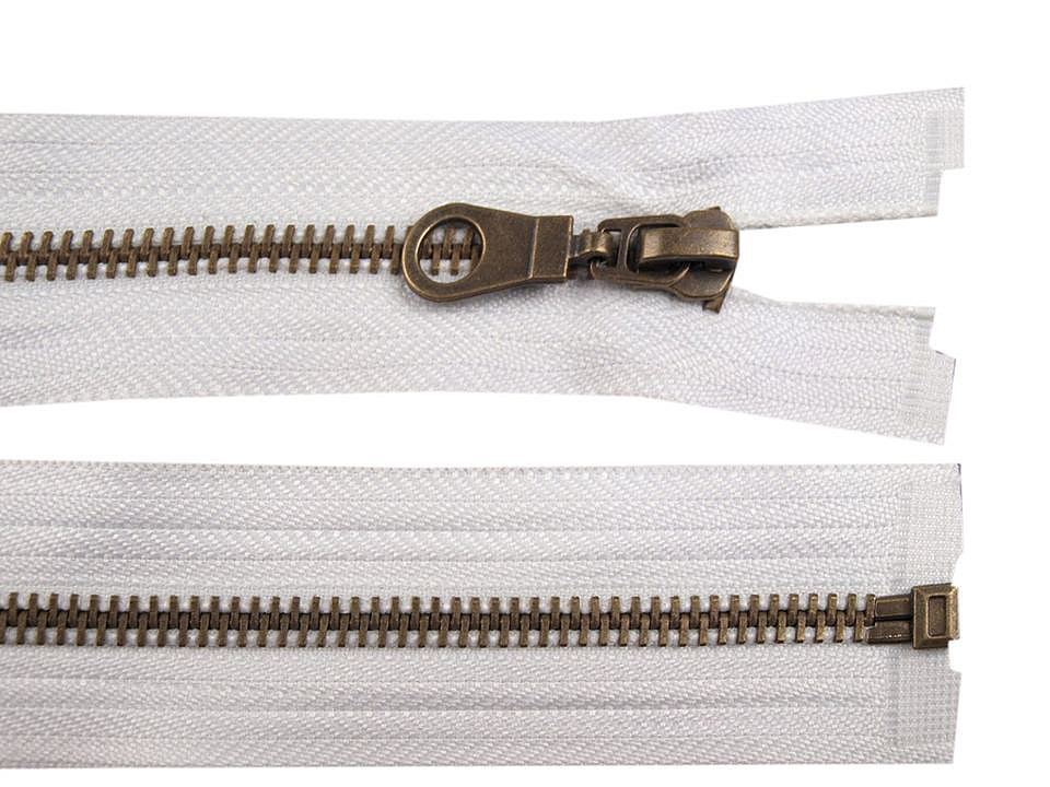 Staromosadzný zips No 5 dĺžka 70 cm bundový