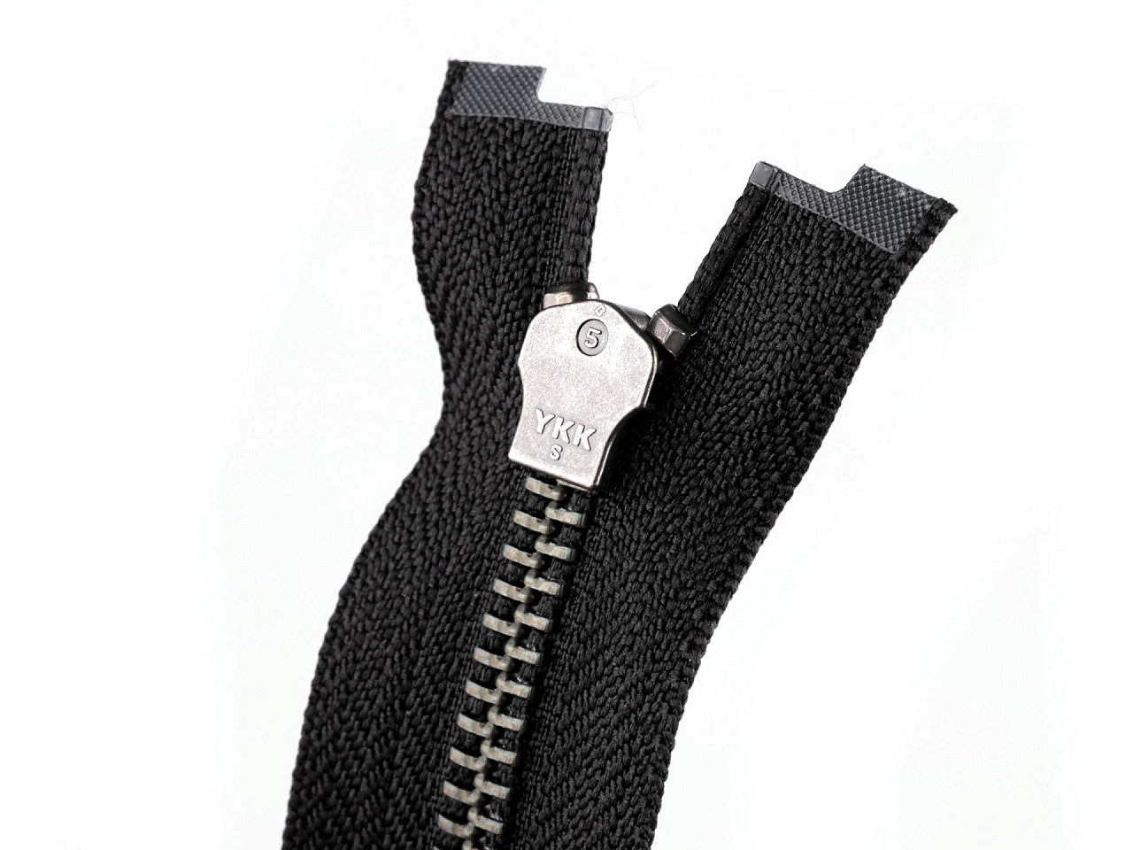 Zips kovový YKK No 5 deliteľný 2 jazdce / dvojcestný 50 cm na kožené bundy