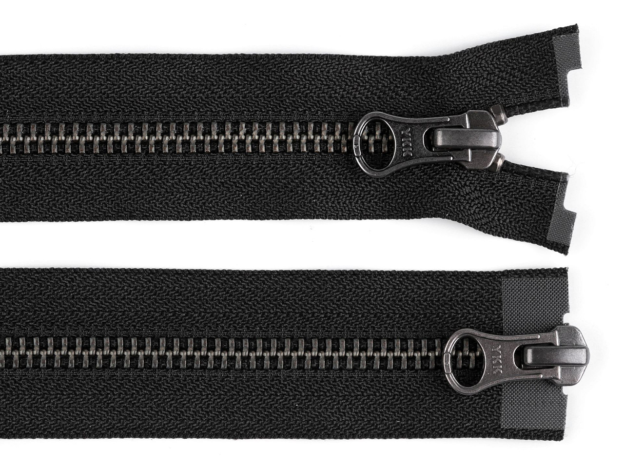 Zips kovový YKK No 5 deliteľný 2 jazdce / dvojcestný 60 cm na kožené bundy