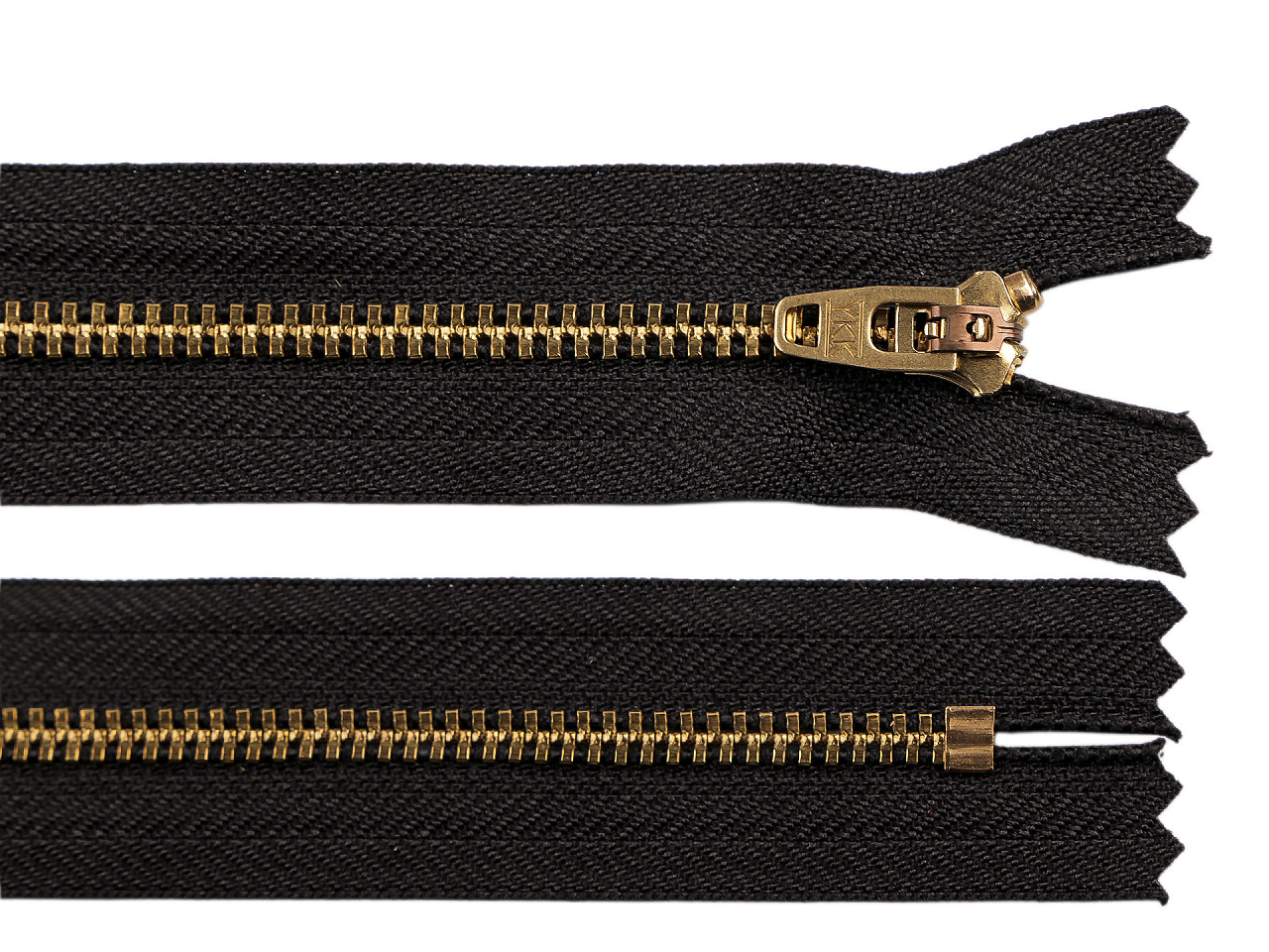 Kovový zip YKK No 4 délka 20 cm (jeansový), střední, 4 (919) modrá tmavá mosaz