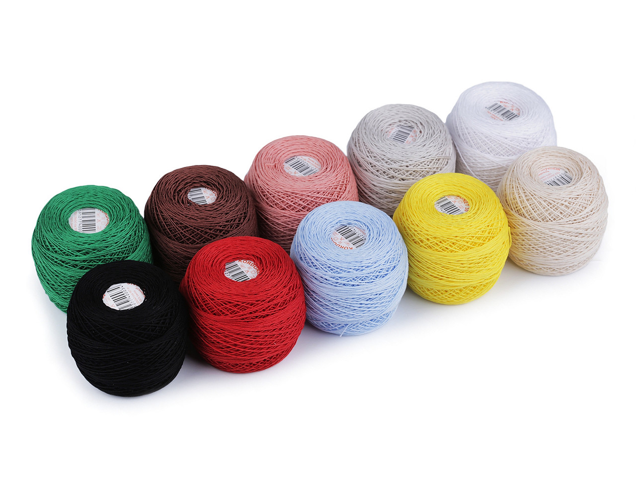 Příze Kordonet 10; 15; 30; 50; 60; 80, střední, 9994 30 černá