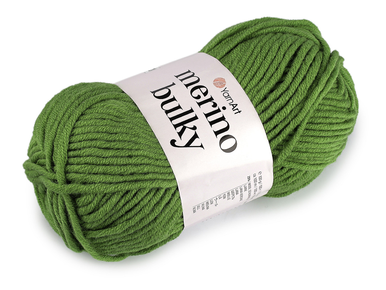 Pletací příze Merino bulky 100 g, střední, 30 (7003) vanilková