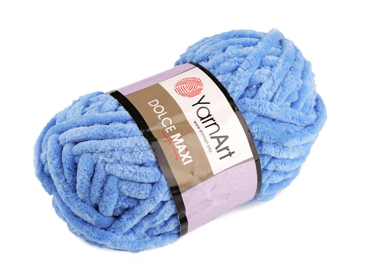 Pletací žinylková příze Dolce Maxi 200 g, střední, 10 (760) šedomodrá