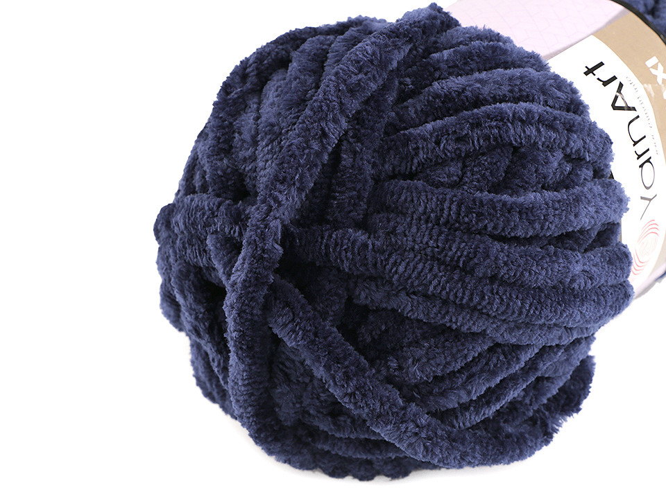 Pletací žinylková příze Dolce Maxi 200 g, střední, 10 (760) šedomodrá