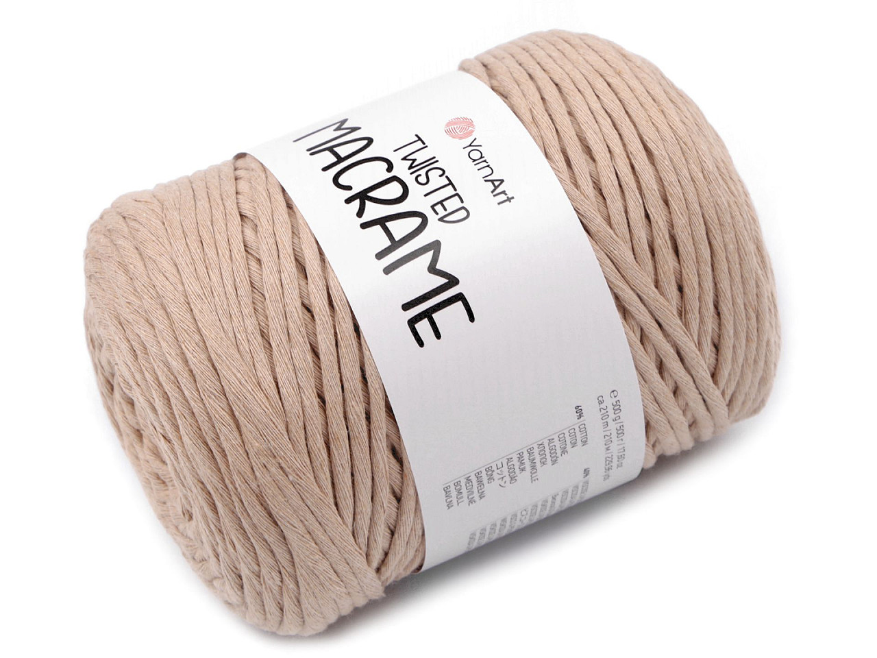 Pletací příze Twisted Macrame 500 g rozčesávací, střední, 10 (775/921) mint