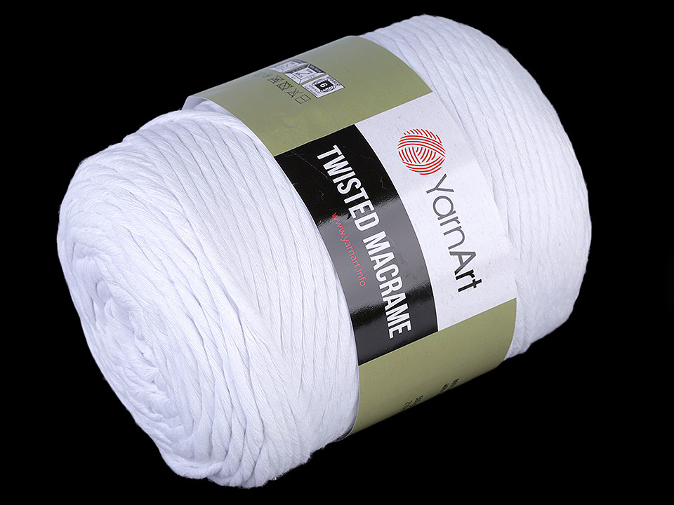 Pletací příze Twisted Macrame 500 g rozčesávací, střední, 8 (756) šedá nejsvětlejší