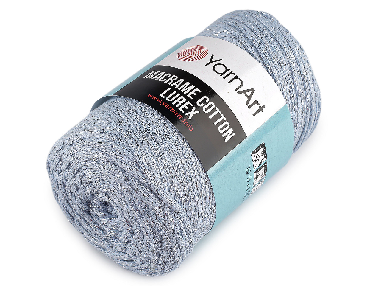 Pletací příze Macrame Cotton lurex 250 g, střední, 16 (724) smetanová
