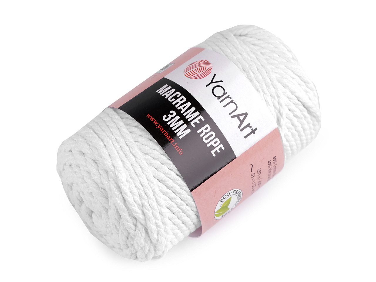 Pletacia priadza Macrame Rope Ø3 mm 250 g rozčesávacia