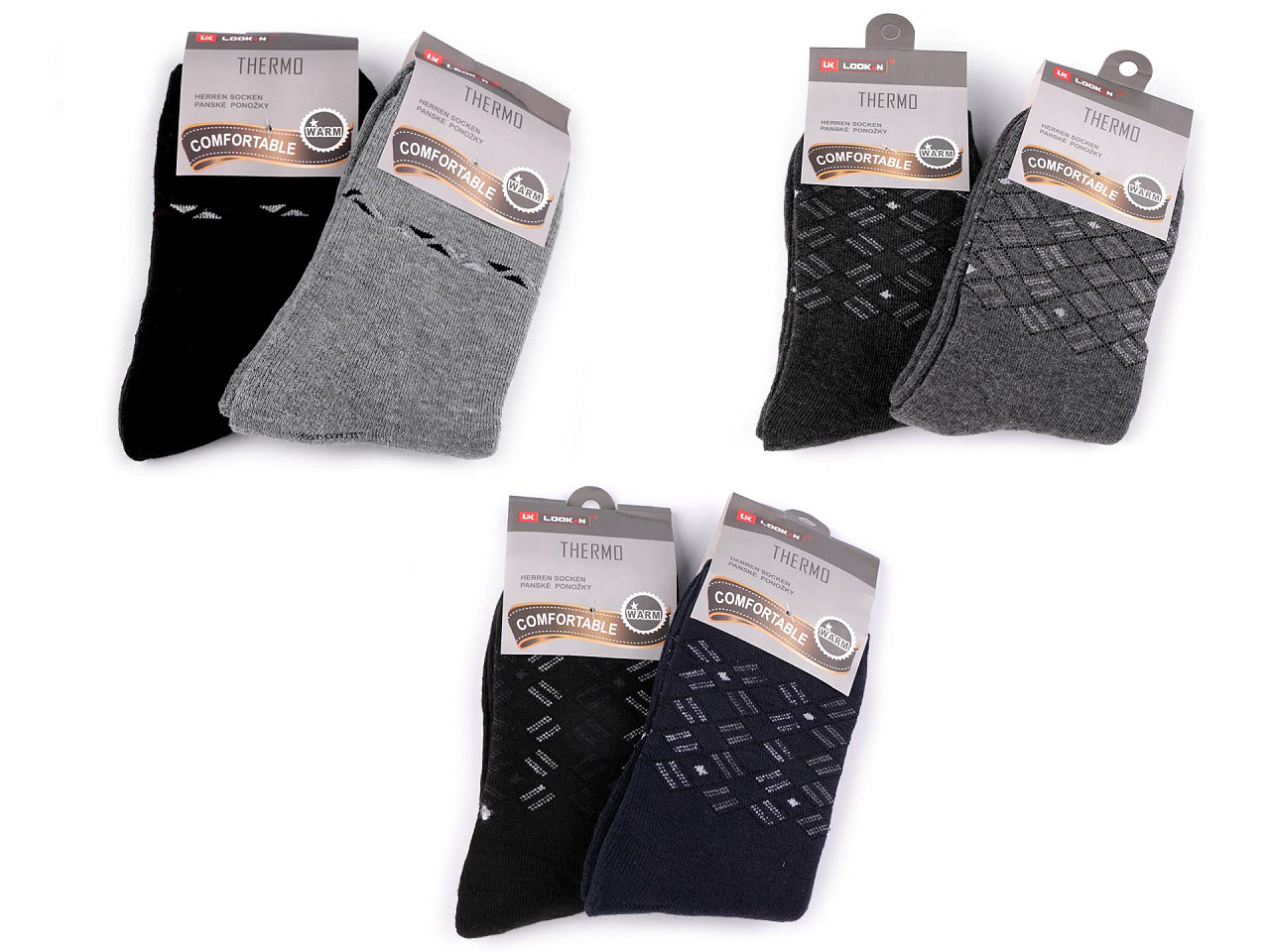 Pánské bavlněné ponožky, střední, 7 (vel. 43-46) černá