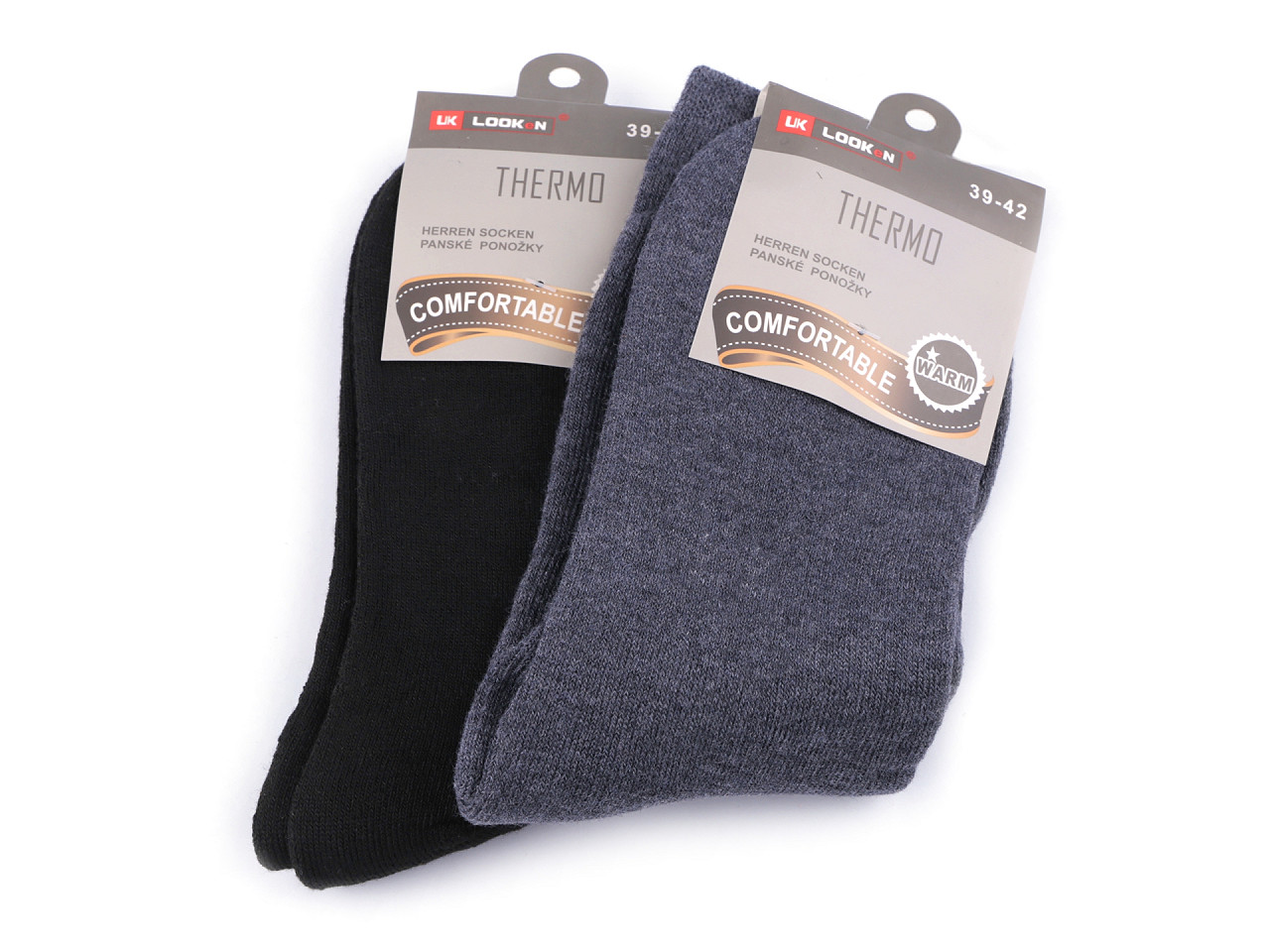 Pánské bavlněné ponožky, střední, 7 (vel. 43-46) černá