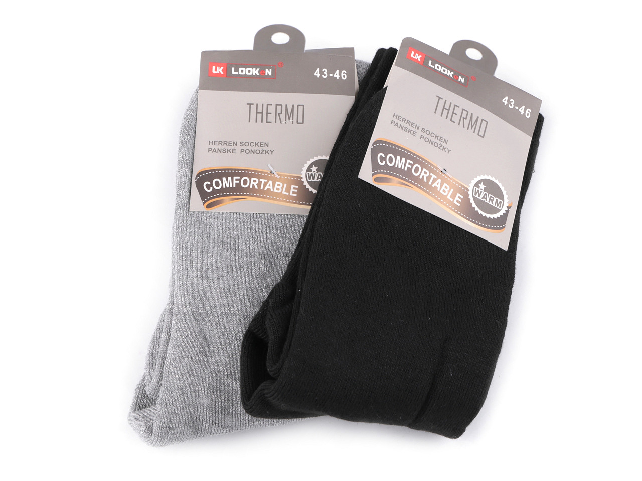 Pánské bavlněné ponožky, střední, 7 (vel. 43-46) černá