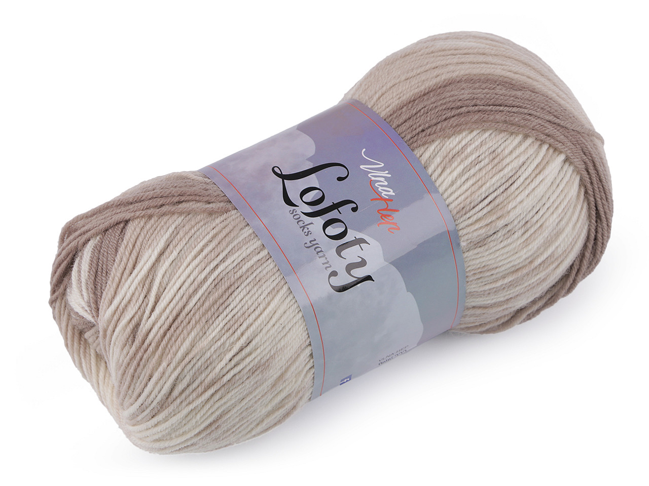Pletacia priadza Lofoty samovzorovacia / ponožkovka 100 g