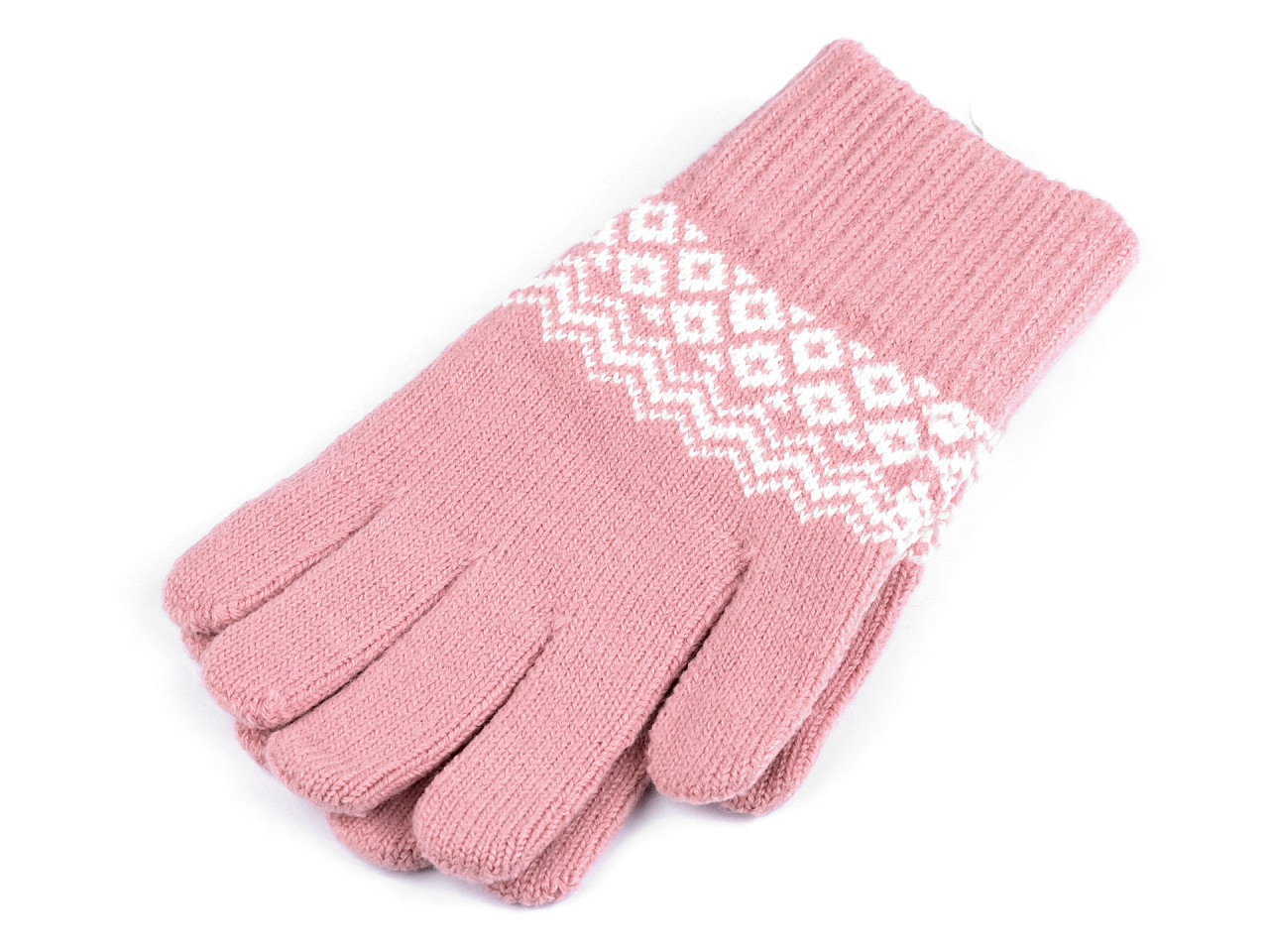 Mănuși tricotate pentru femei/fete, pudră, 1 pereche