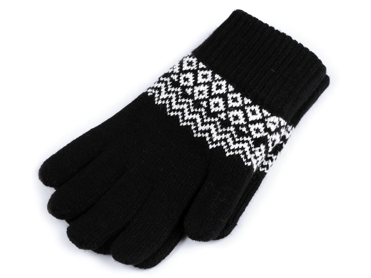 Mănuși tricotate pentru femei/fete, negre, 1 pereche