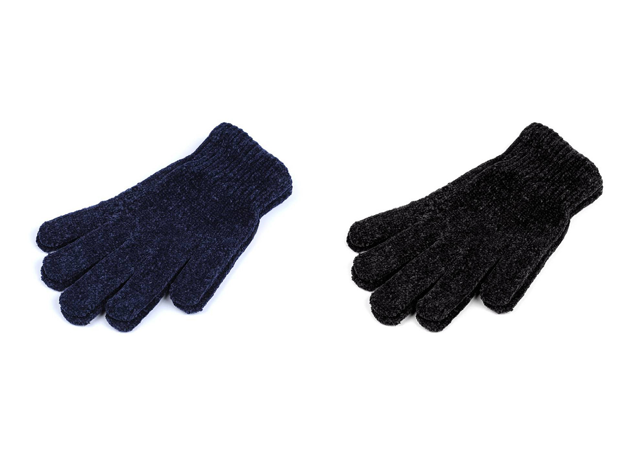 Pánské žinylkové rukavice, střední, 6 černá