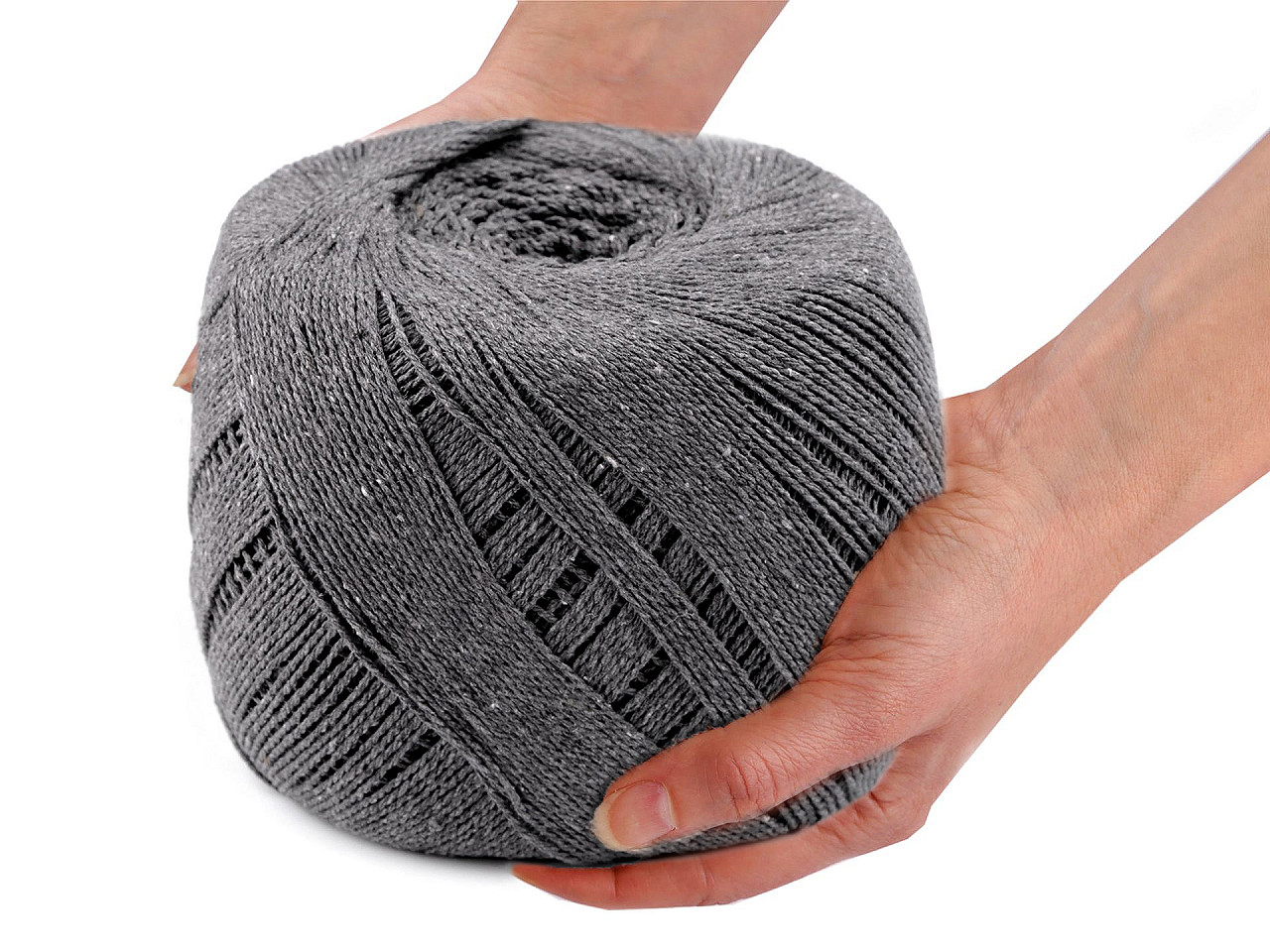 Bavlněná příze macrame Ø1,5-2 mm rozčesávací, střední, 4 černá