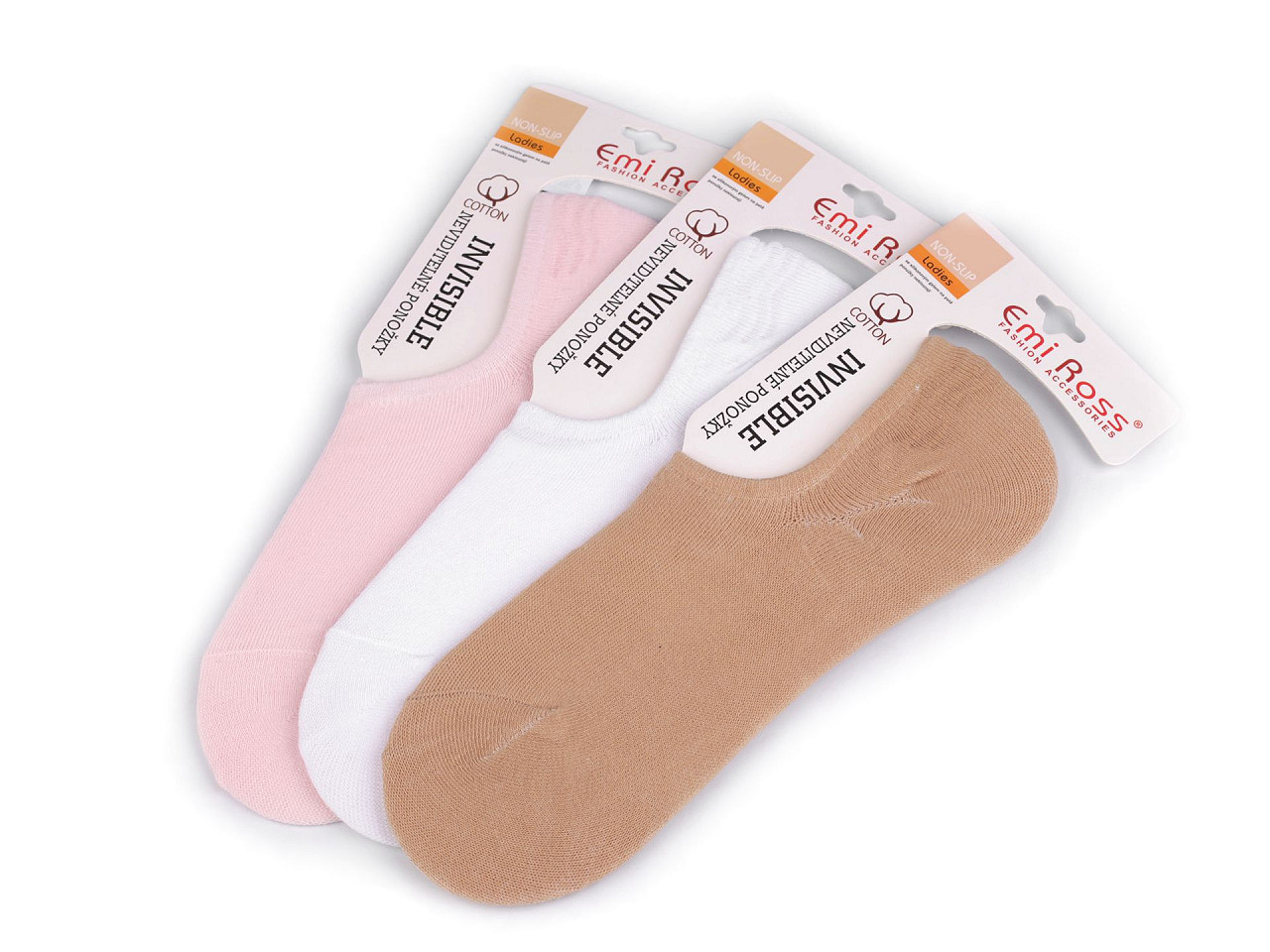 Emi Ross Damen Baumwollsocken für Turnschuhe, Größe: 35 - 38, Mix, 3 Paar