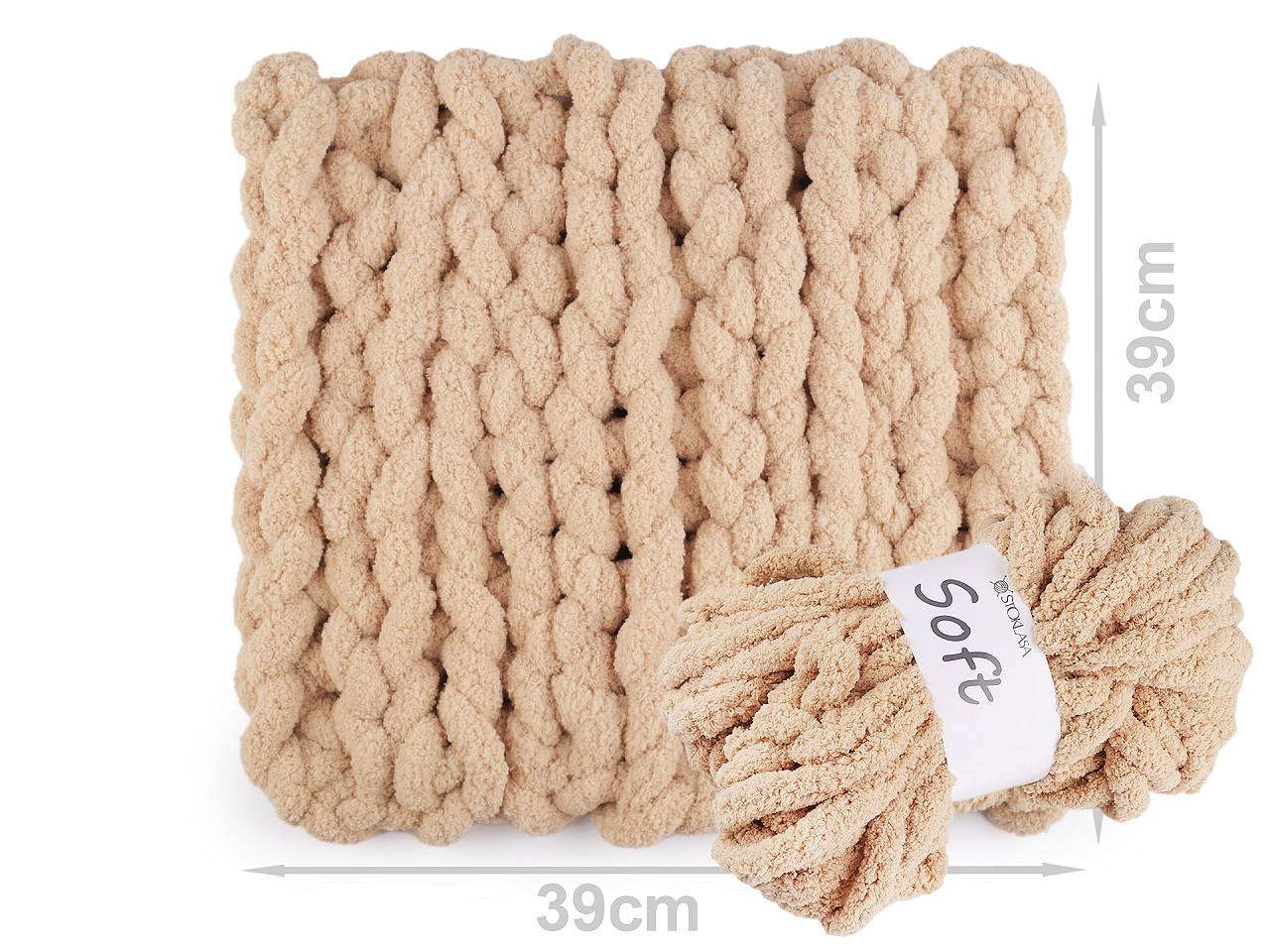 Pletací příze žinylková Soft 250 g, střední, 24 modrá berlínská