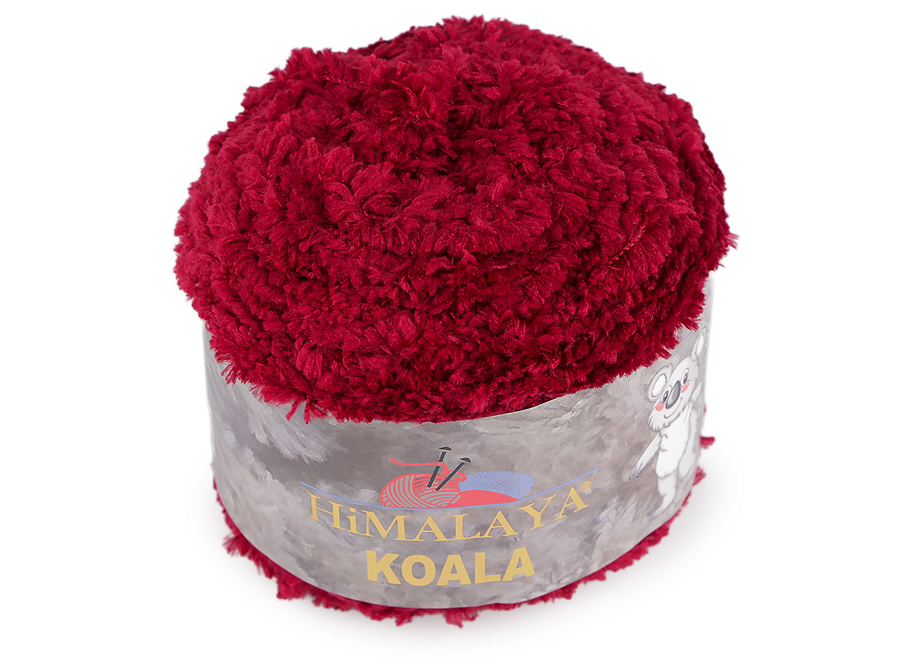 Pletací příze Himalaya Koala 100 g, střední, 14 (75703) vínová