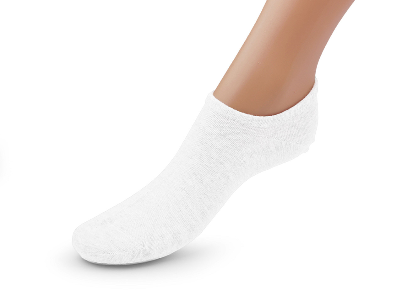 Unisex-Baumwollsocken für Turnschuhe, weiß, 1 Paar