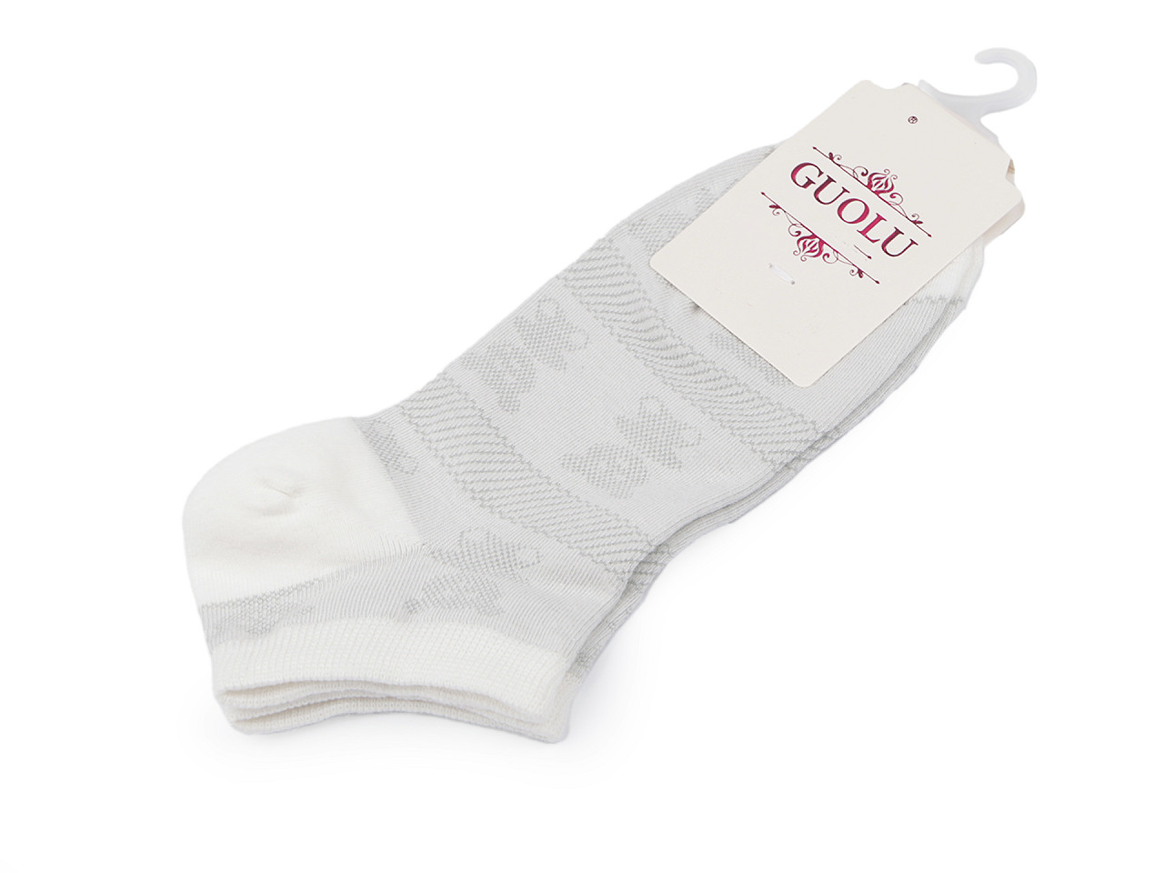 Baumwollsocken für Damen/Mädchen für Turnschuhe, hellgrau, 1 Paar