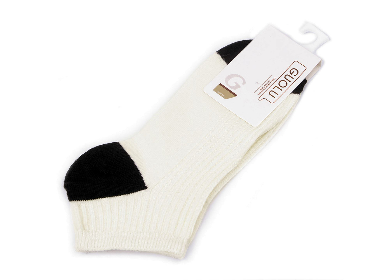 Baumwollsocken für Damen/Mädchen, Knöchelhöhe, hellcreme, 1 Paar