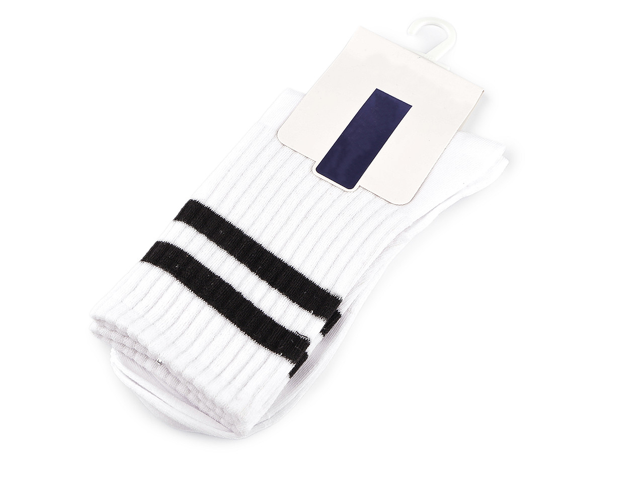 Bavlněné ponožky unisex, velké, 11 (vel. 39-43) bílá
