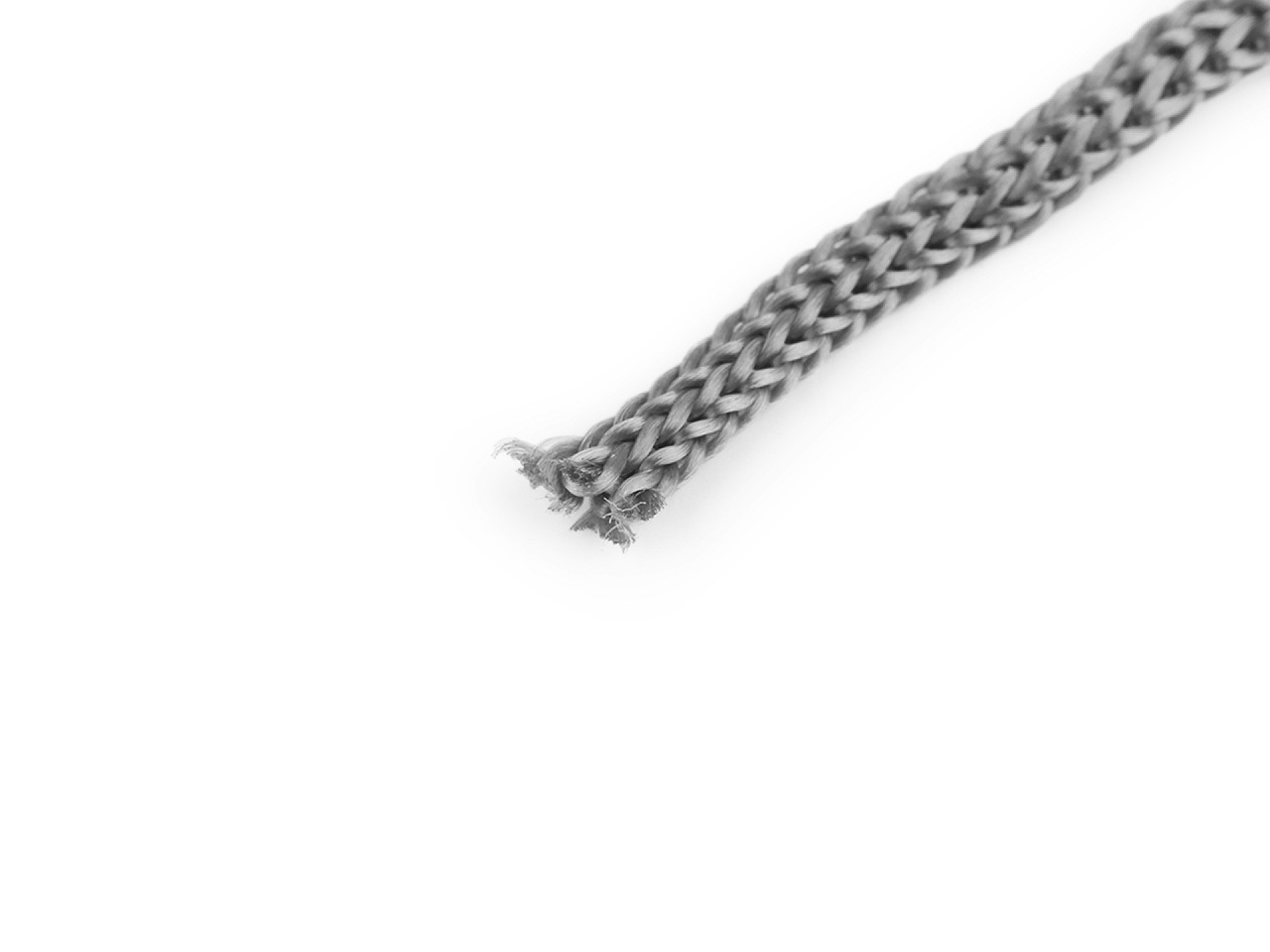 Pletací a háčkovací příze macrame Lea Ø3 mm 90 g, střední, 10 šedá