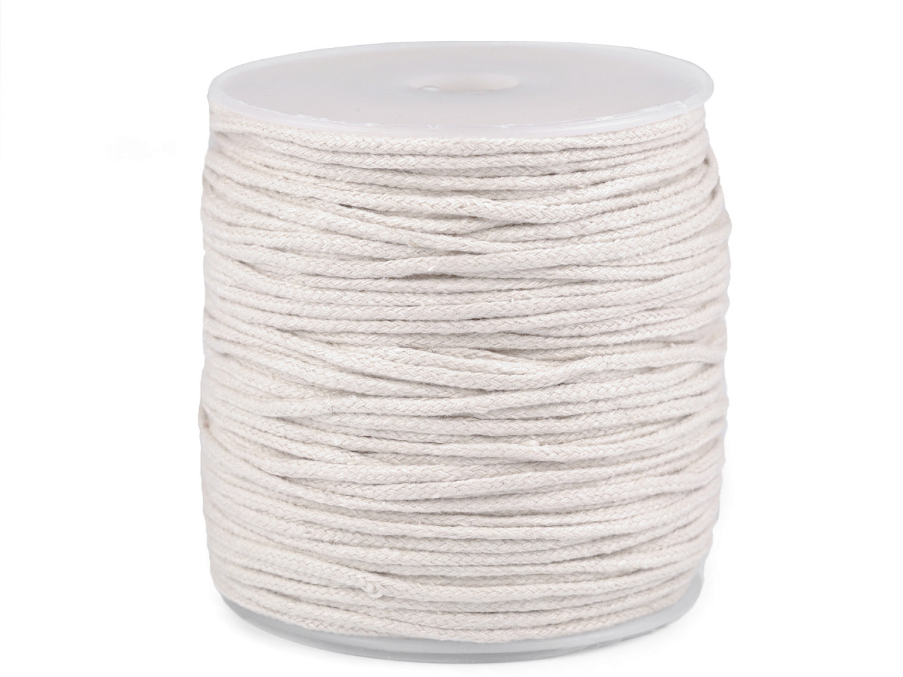 Odevná šnúra / bavlnená priadza / knot Ø2 mm splietaná