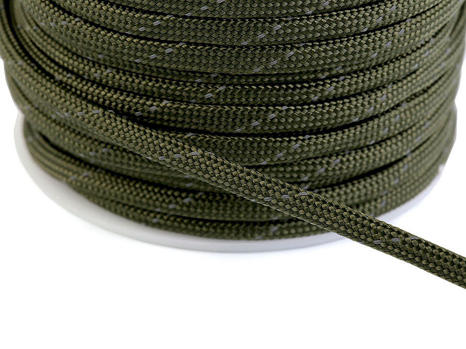 Padáková šnúra Ø4 mm s reflexnou niťou