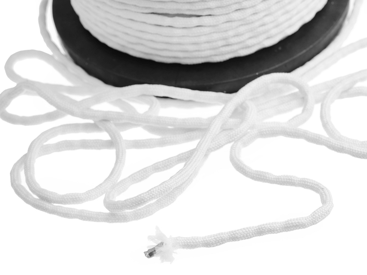 Lead curtain cord 49 g/m, white, 1 m