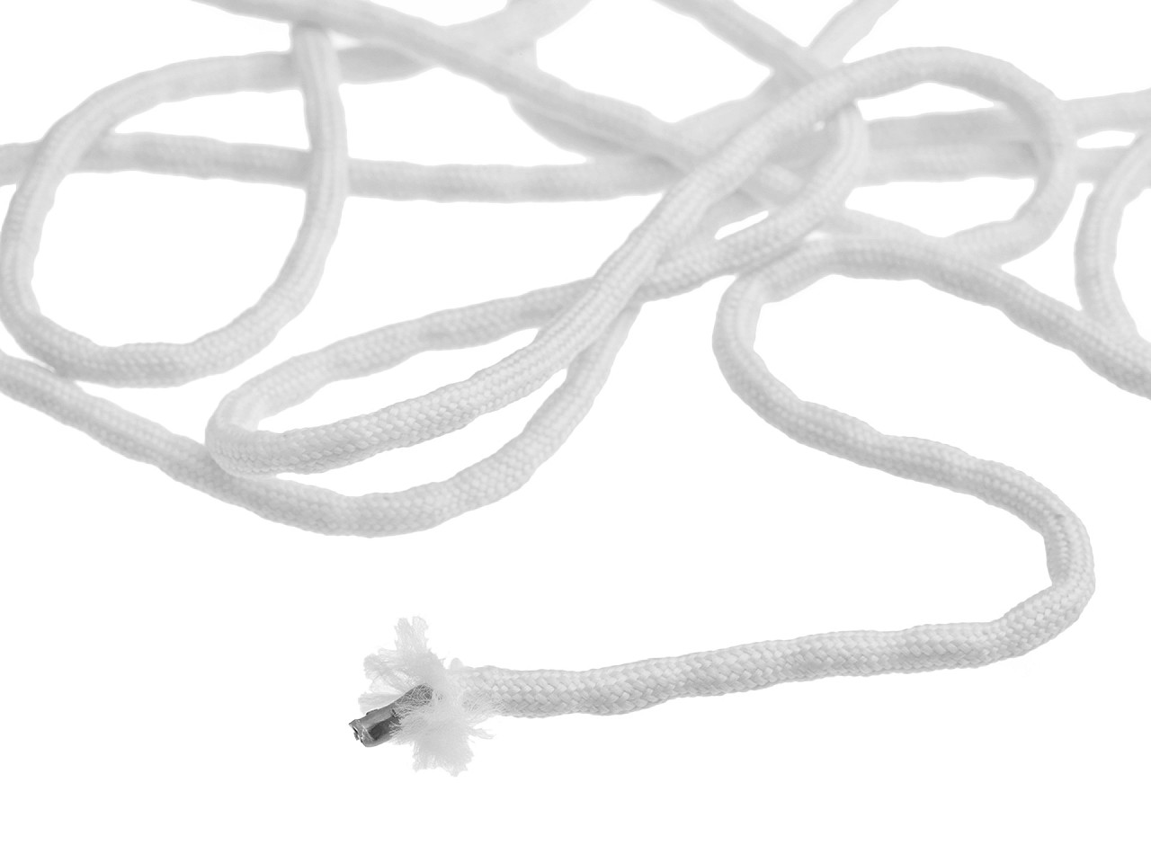 Lead curtain cord 49 g/m, white, 1 m