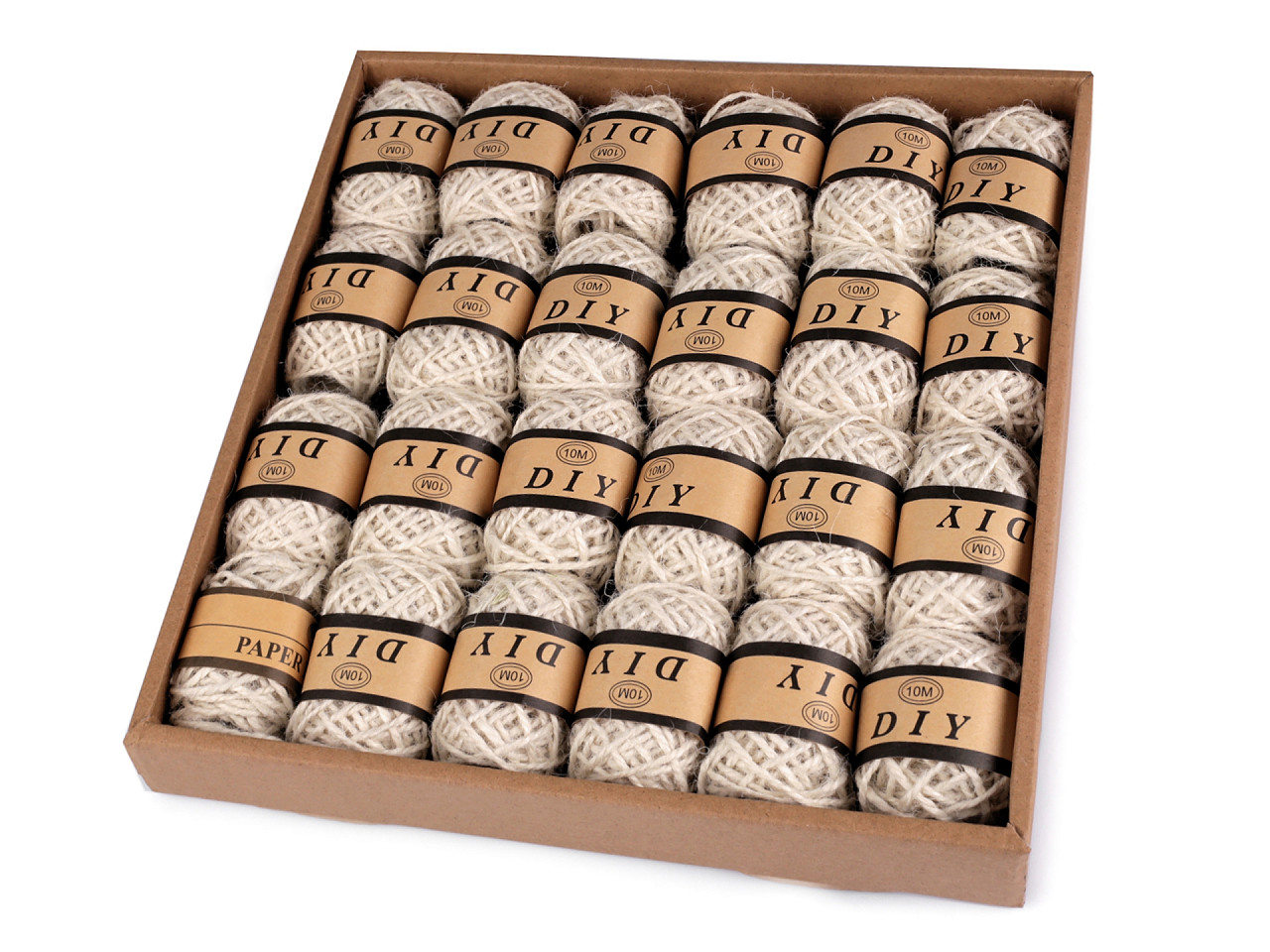 Jutový provázek Ø2 mm, malé, 1 režná přírodní