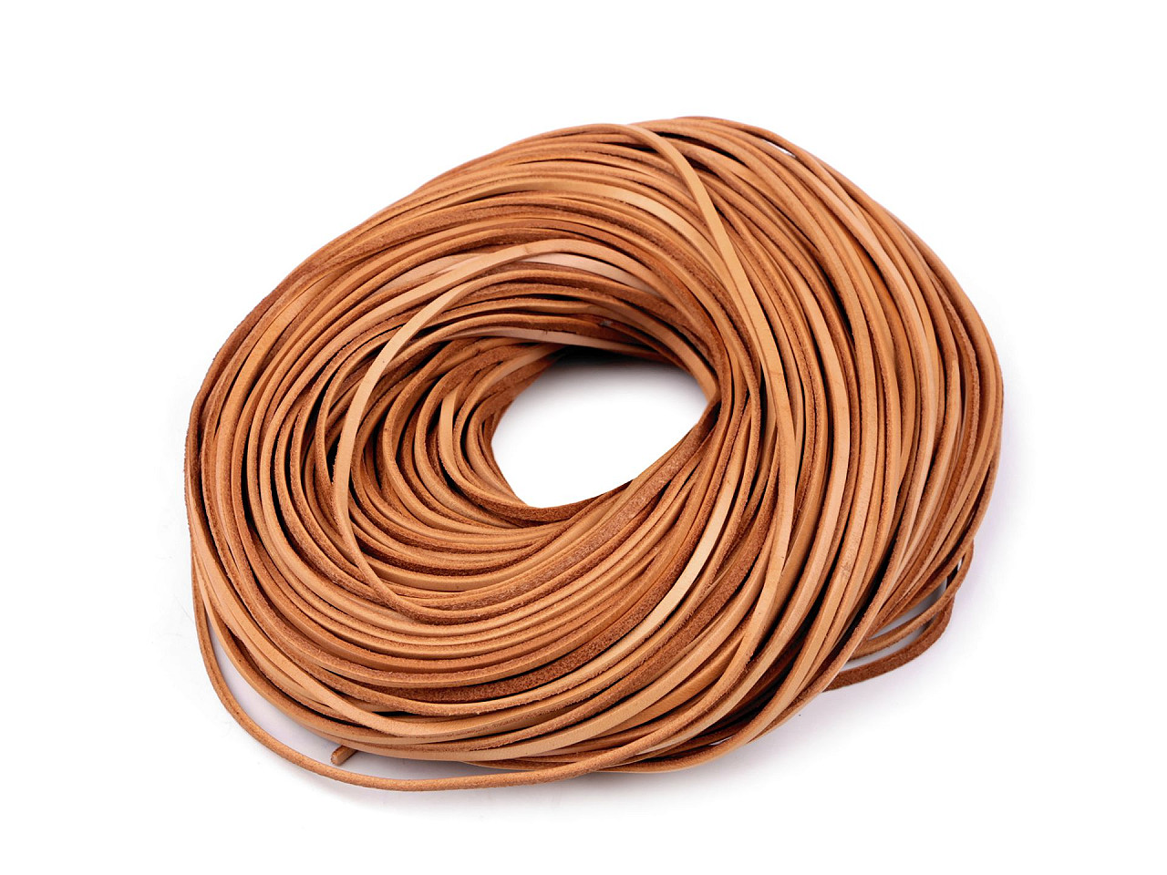 Kožený remienok plochý šírka 3 mm metráž