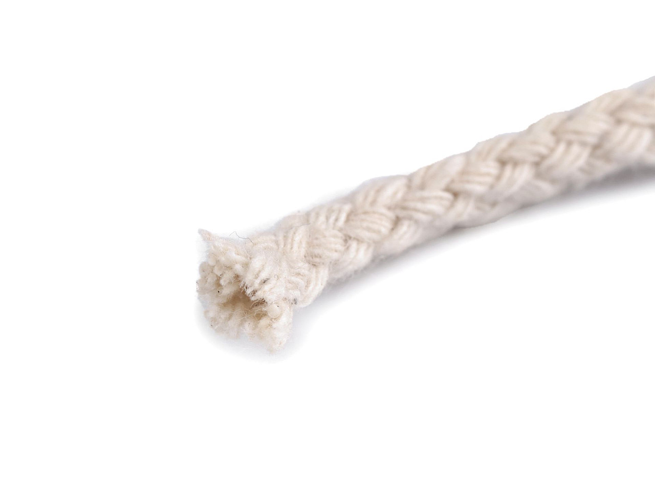 Bavlněná šňůra Ø5 mm splétaná, střední, 3 žlutá žloutková