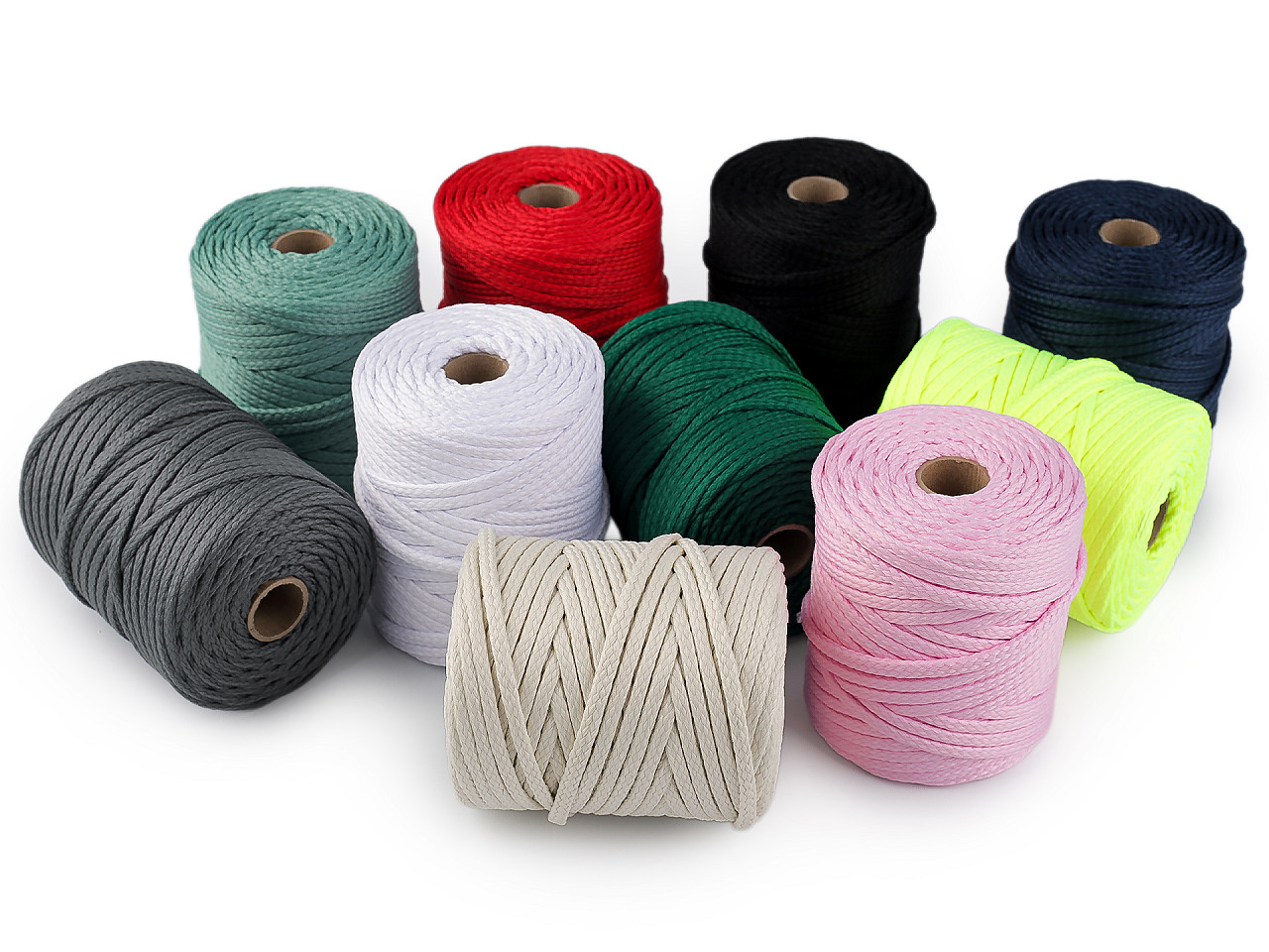 Oděvní šňůra PES Ø6 mm, střední, 618 zelená