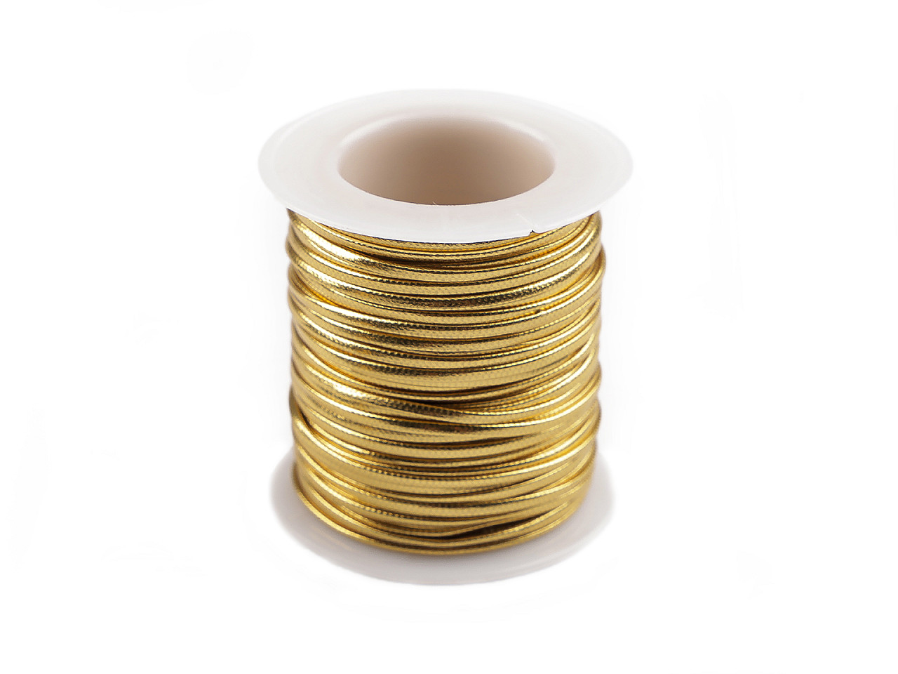 Zlatá šnůra plochá k balení dárků PU šíře 1,8; 2,5 mm, střední, 1 (1,8 mm) zlatá