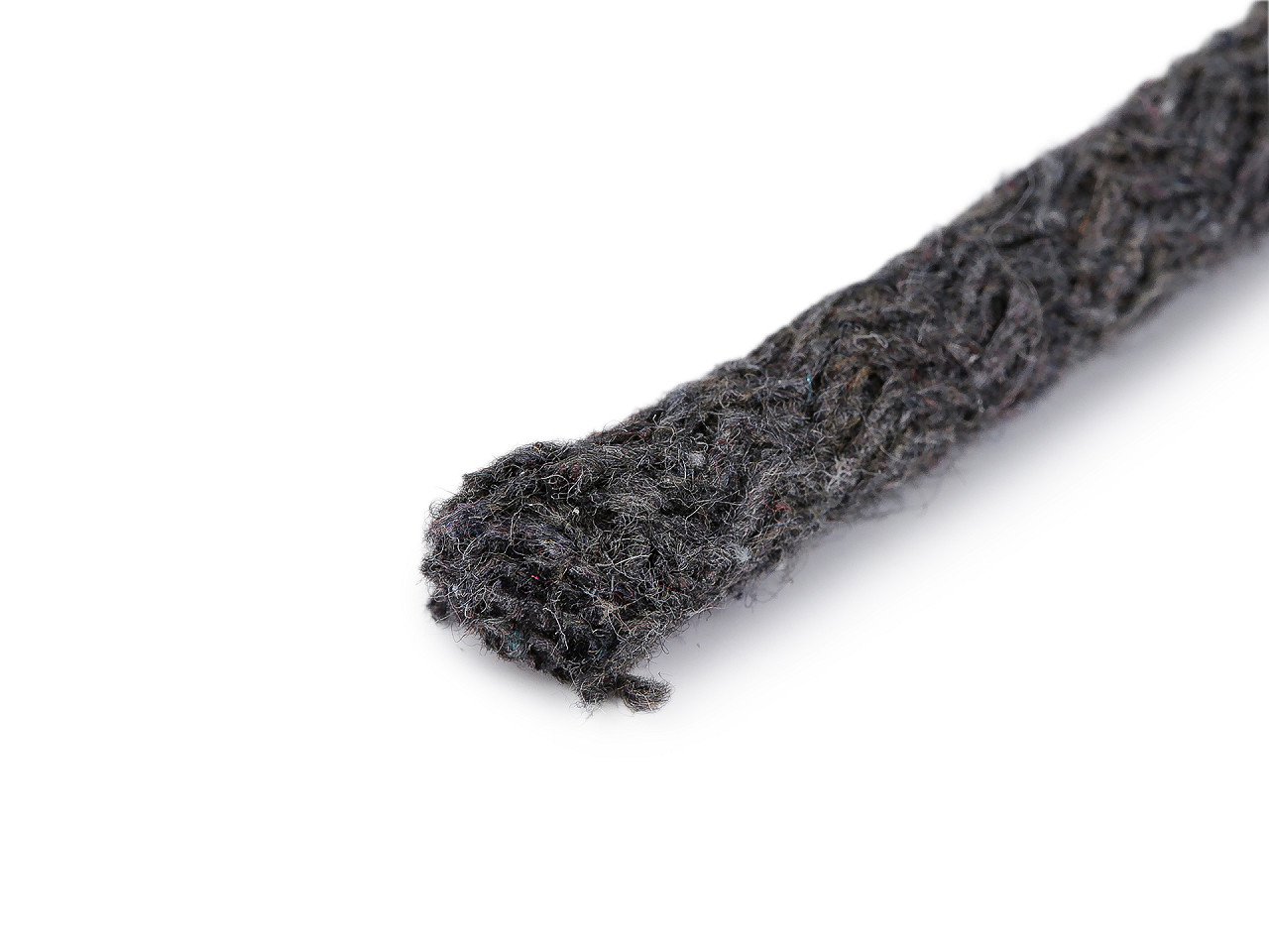 Bavlněná šňůra pevná Ø8 mm, střední, šedá