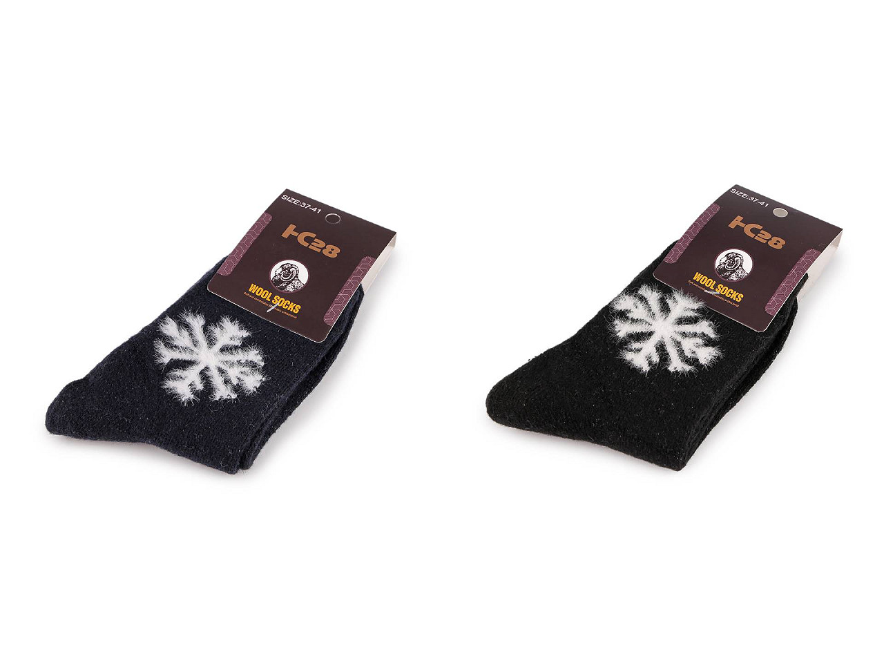 Ponožky vlněné teplé unisex, velké, 12 šedá vločka