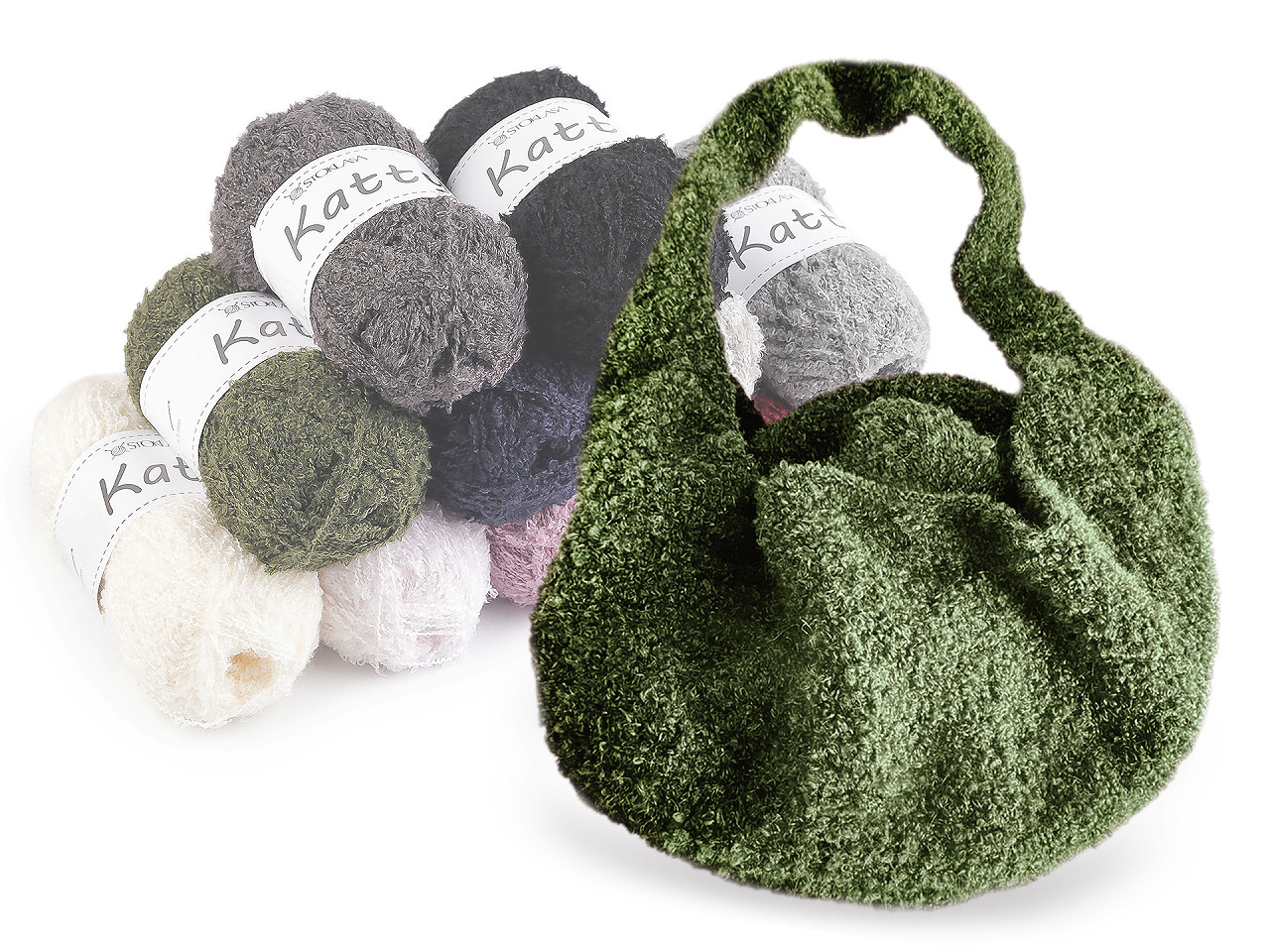 Pletací příze nopková Katty 100 g, střední, 1 krémová světlá