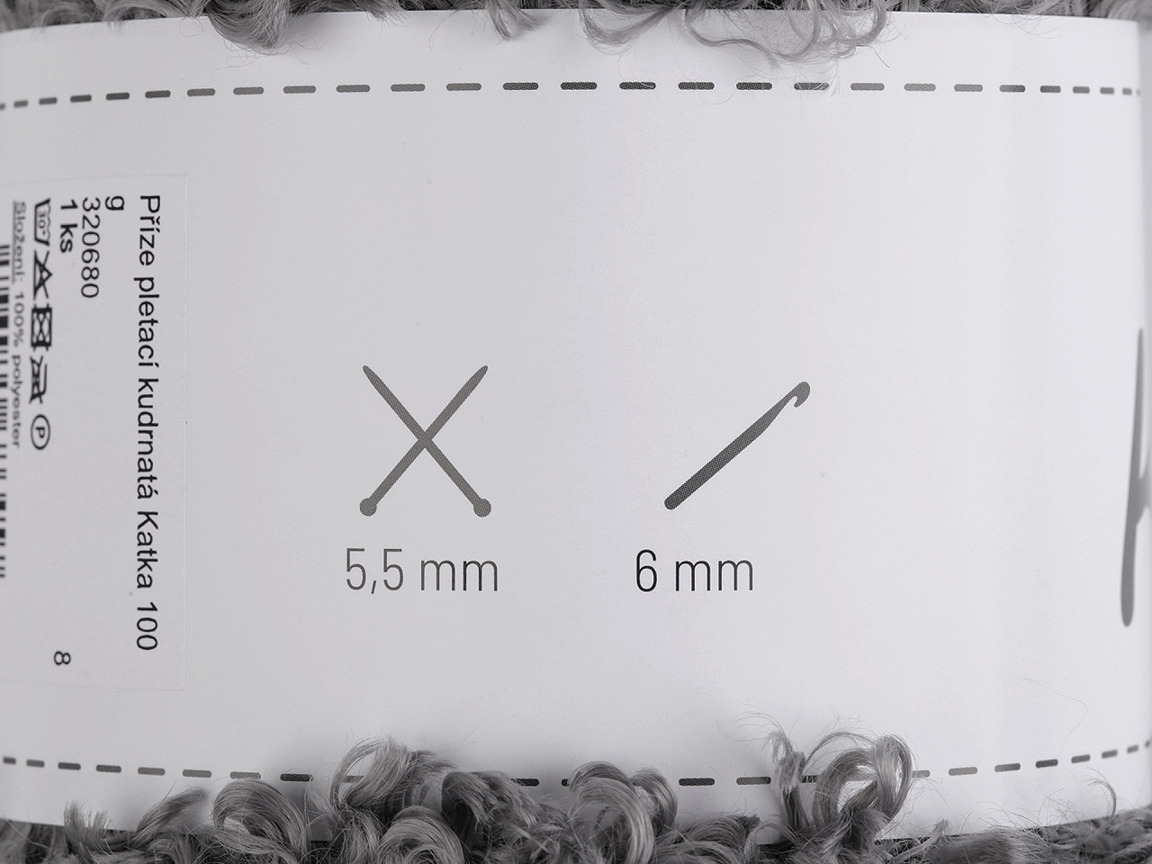 Příze pletací kudrnatá Katka 100 g, střední, 10 (406) hnědá